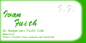 ivan fuith business card
